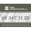 ADMINISTRADORES FINCAS VALENCIA PEREZ
