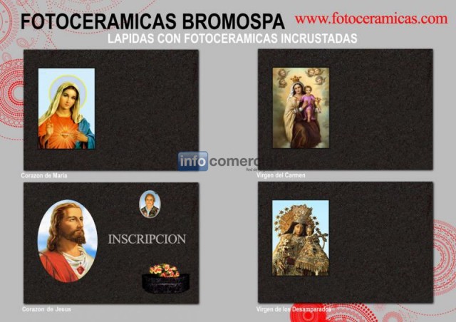 FOTOCERAMICA LAPIDA Y FOTOPORCELANA , BROMOSPA FOTOCERAMICA IMBORRABLE