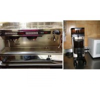 Mquina de Caf Expreso de dos grupos Cimbali y Molino Cimbali junior Inox