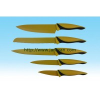 kitchen knives & knife sets & non-stick coating knife with color 