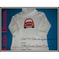 Polera de algodn bordada de beb 