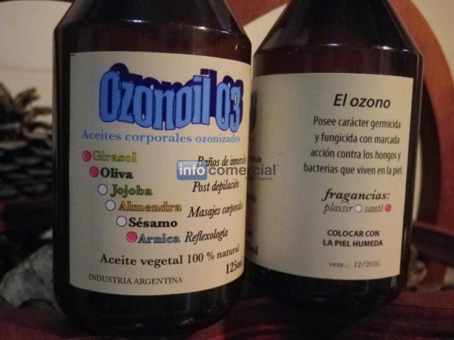 Aceites corporales orgnicos ozonizados