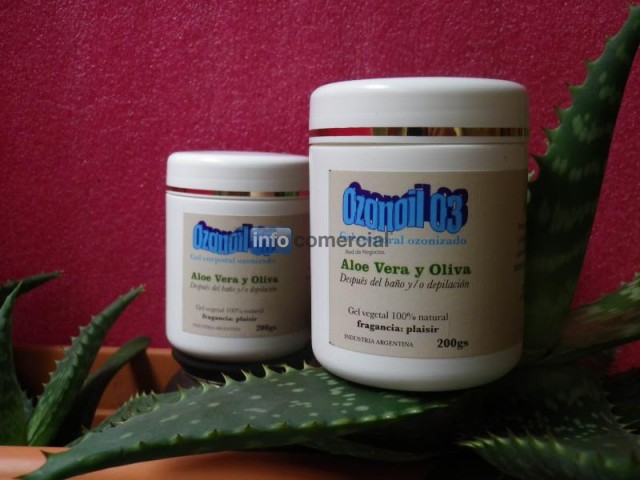 Aloe Vera y aceite de Oliva> Gel corporal ozonizado