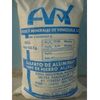 SULFATO DE ALUMINIO EN POLVO GRADO A, LIBRE DE HIERRO 17%