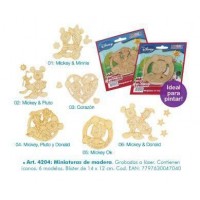 Miniaturas en Madera Mickey y amigos
