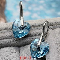 Estilo popular pendientes de lujo del diseo del corazn