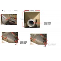 Tanques acero inoxidable tronco piramidal 3.868,28 litros cada uno
