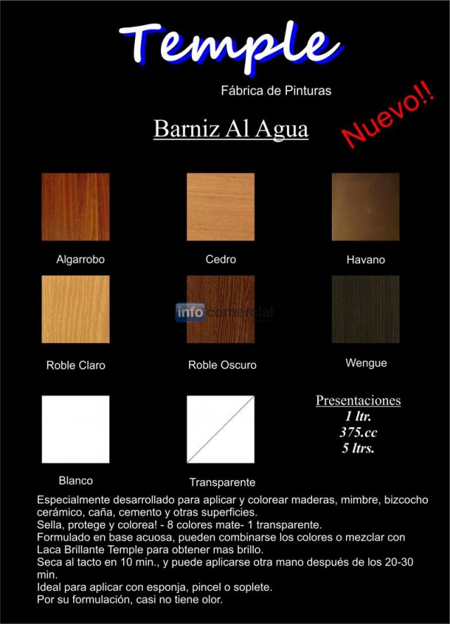 COLORANTE PARA MADERAS -BASE AL AGUA