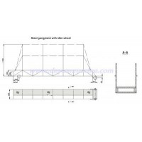 Steel Gangway Ladder With Roller