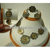 Étnicos Tribales afganos kuchi jade los anillos de plata Joyas nómadas Kuchi