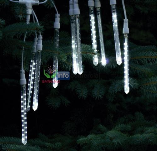 LED-Meteor lluvia luz los 30CM 110-220V del tubo 3528 SMD Nevadas Meteor Rain exterior luz blanca luces de la decoracin ligera del banquete de boda de luces navideas LED