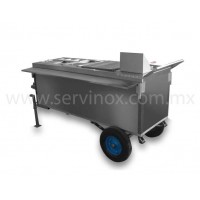 Carrito para Hot Dogs Al Carbon Con Remolque y Muelles