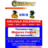 Valvulas de solenoide para Vapor