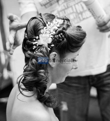 Tocado con Flor  Estrella de dos Capas - Accesorios para Novias - 15 % descuento envios al interior