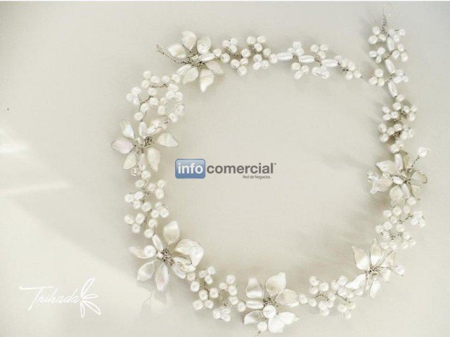 Tiara de perlas - Accesorios para Novias - 15 % descuento envios al interior