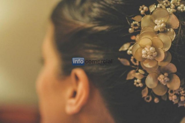 Tocado de Flores Redondas Tro - Accesorios para Novias - 15 % descuento envios al interior