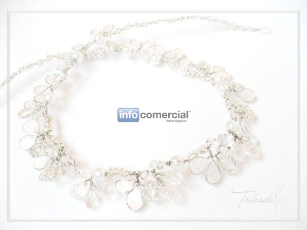 Tiara  con piedritas y gotas - Accesorios para Novias - 15 % descuento envios al interior