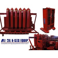 BOP Accumulator 5 station 12 bottles w / bypass and remote system- skid mounted 