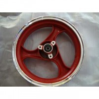 Llanta Delantera Motomel Vx 150 Aleacion Roja 3 Rayos