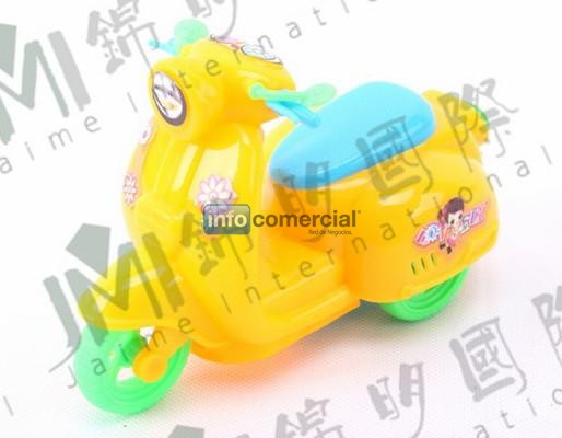 Motocicleta de tirador cuerda con hilo, 3 colores surtido
