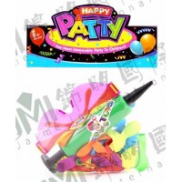50PCS Balon con inflador y gafa plastica