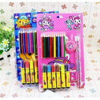 22PCS/Juego de escritorio, Lpices de color, amable y adorable