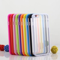 Ofrecer exportador Transparent cover with color TPU frame cases(For some brands) proveedor vender
