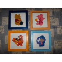 Set de 4 cuadros para nios