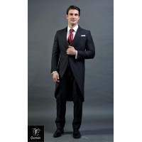 Alquiler de Chaqu gris marengo en Trajes Guzmn 2018