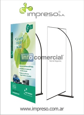 PORTABANNER SIMPLE TENSOR CON BANNER