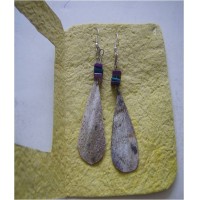 Aretes en cuero de pescado