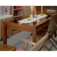 Mesa de comedor con vidrio